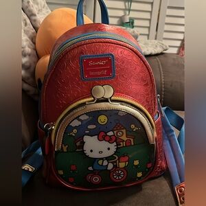 Loungefly Red and Blue Hello Kitty Backpack